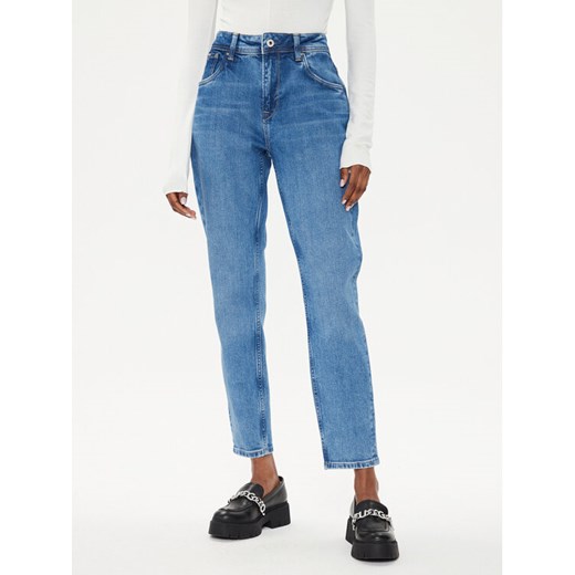 Pepe Jeans Jeansy Violet PL204176 Niebieski Mom Fit ze sklepu MODIVO w kategorii Jeansy damskie - zdjęcie 181084265
