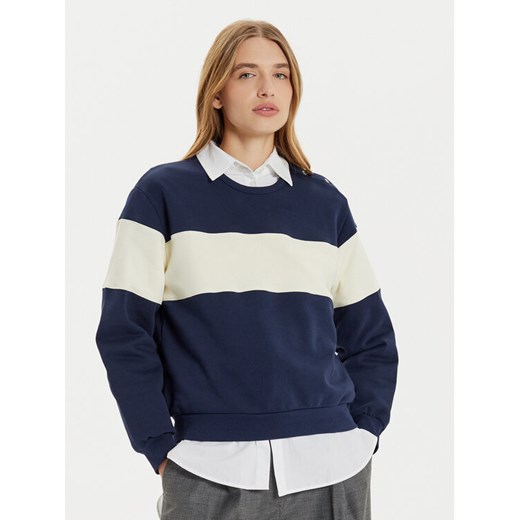 Gant Bluza Color Blocked 4201254 Granatowy Loose Fit ze sklepu MODIVO w kategorii Bluzy damskie - zdjęcie 181086936