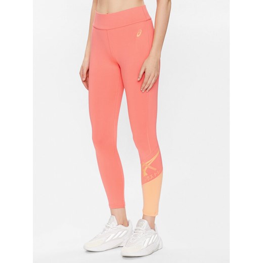 Asics Legginsy Tiger 2032C513 Koralowy Slim Fit ze sklepu MODIVO w kategorii Spodnie damskie - zdjęcie 181088788