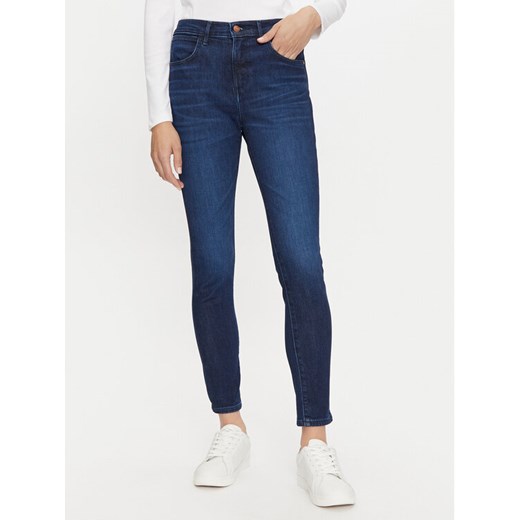 Wrangler Jeansy 112358235 Granatowy Skinny Fit ze sklepu MODIVO w kategorii Jeansy damskie - zdjęcie 181088898