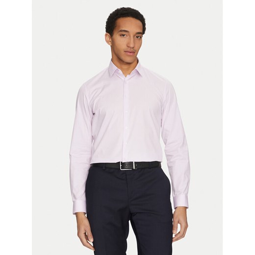 Calvin Klein Koszula K10K108229 Fioletowy Slim Fit ze sklepu MODIVO w kategorii Koszule męskie - zdjęcie 181090356
