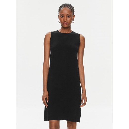 Calvin Klein Sukienka dzianinowa Extra Fine Wool Shift Dress K20K206899 Czarny Regular Fit ze sklepu MODIVO w kategorii Sukienki - zdjęcie 181090998