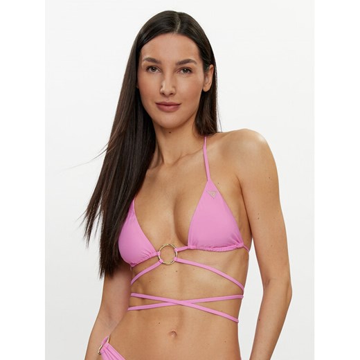 Guess Góra od bikini E4GJ45 MC04R Różowy ze sklepu MODIVO w kategorii Stroje kąpielowe - zdjęcie 181091227