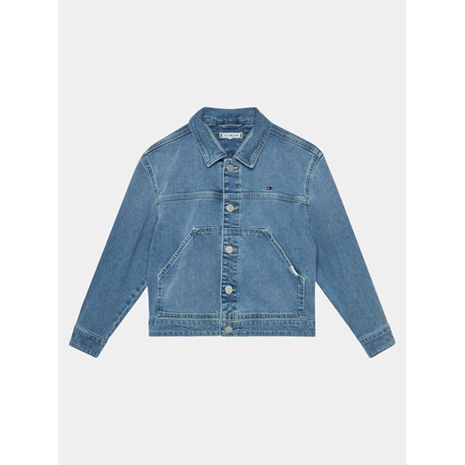 Tommy Hilfiger Kurtka jeansowa Denim Trucker Jacket KG0KG07798 Niebieski Slim Fit ze sklepu MODIVO w kategorii Kurtki chłopięce - zdjęcie 181091647