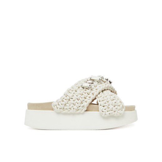 Inuikii Klapki Woven Stones Platform 70103-106 1100 Écru ze sklepu MODIVO w kategorii Klapki damskie - zdjęcie 181092437