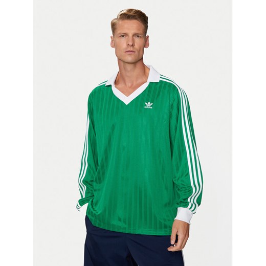 adidas Longsleeve adicolor Piqué Football IX5225 Zielony Regular Fit ze sklepu MODIVO w kategorii T-shirty męskie - zdjęcie 181092837