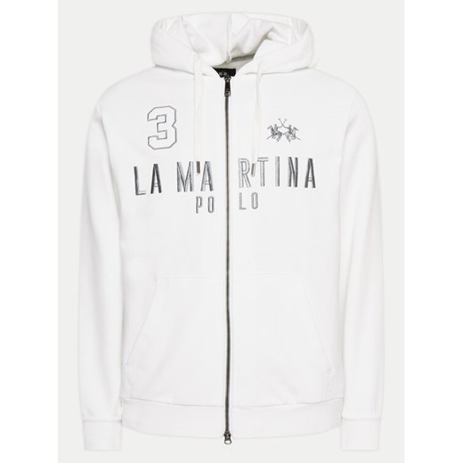La Martina Bluza YMF305 FP568 Biały Regular Fit ze sklepu MODIVO w kategorii Bluzy męskie - zdjęcie 181093815
