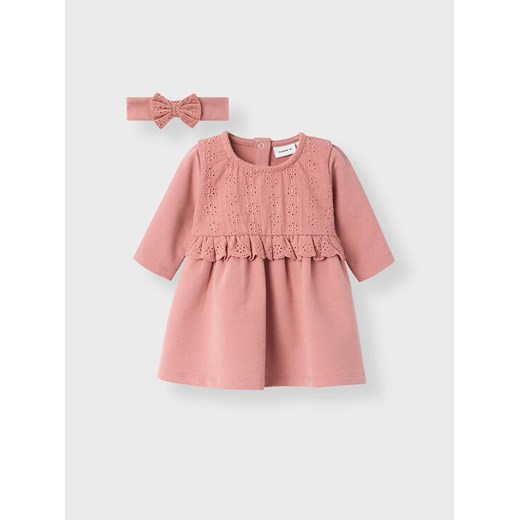 NAME IT Sukienka codzienna Babett 13230691 Różowy Regular Fit ze sklepu MODIVO w kategorii Sukienki niemowlęce - zdjęcie 181096606