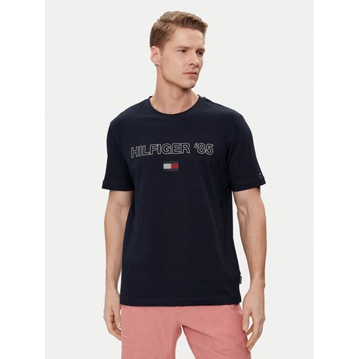 Tommy Hilfiger T-Shirt 85' MW0MW34427 Granatowy Regular Fit ze sklepu MODIVO w kategorii T-shirty męskie - zdjęcie 181097289