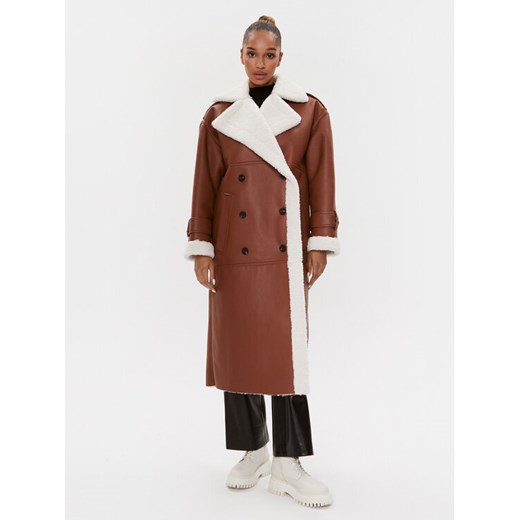 Hugo Kożuch Mafalu-1 50499137 Brązowy Relaxed Fit ze sklepu MODIVO w kategorii Kożuchy - zdjęcie 181097425