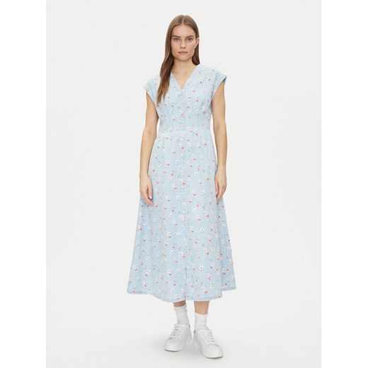 Gap Sukienka koszulowa 731352-00 Błękitny Regular Fit ze sklepu MODIVO w kategorii Sukienki - zdjęcie 181098116