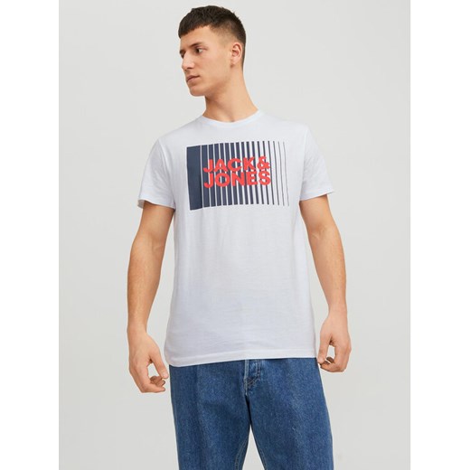 Jack&Jones T-Shirt Corp 12233999 Biały Standard Fit ze sklepu MODIVO w kategorii T-shirty męskie - zdjęcie 181099027