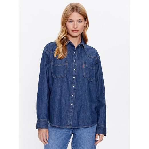 Levi's® Koszula jeansowa Donovan Western A5974-0007 Granatowy Relaxed Fit ze sklepu MODIVO w kategorii Koszule damskie - zdjęcie 181100796