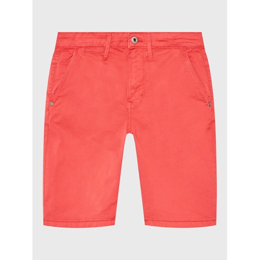 Pepe Jeans Szorty materiałowe Blueburn Short PB800726C75 Czerwony Regular Fit ze sklepu MODIVO w kategorii Spodenki chłopięce - zdjęcie 181107196