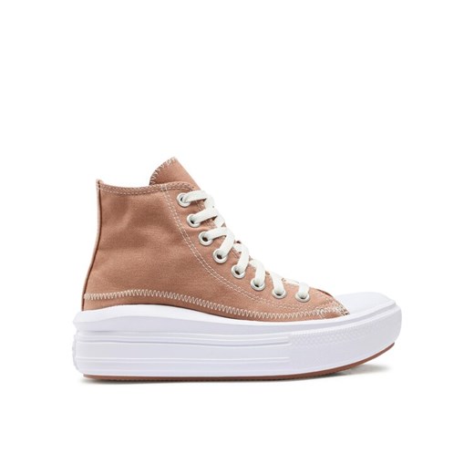 Converse Trampki Chuck Taylor All Star Move A04672C Brązowy ze sklepu MODIVO w kategorii Trampki damskie - zdjęcie 181107846