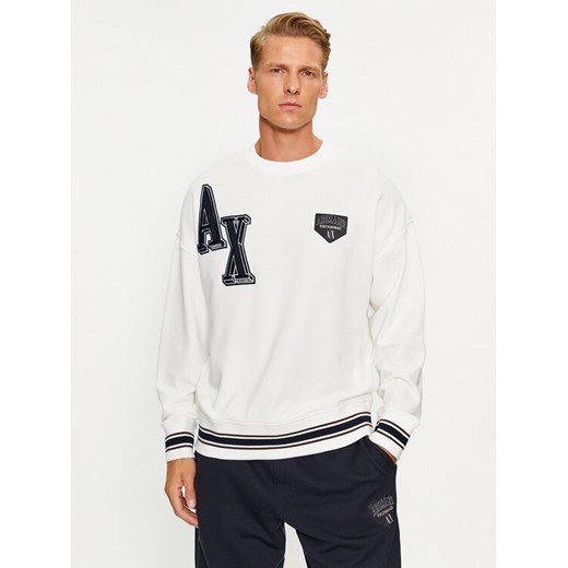 Armani Exchange Bluza 6RZMJE ZJDPZ 1116 Biały Regular Fit ze sklepu MODIVO w kategorii Bluzy męskie - zdjęcie 181110099