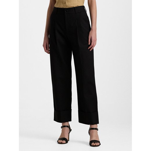 Lauren Ralph Lauren Spodnie materiałowe 200871814008 Czarny Relaxed Fit ze sklepu MODIVO w kategorii Spodnie damskie - zdjęcie 181110996