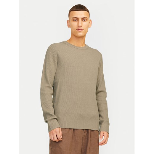 Jack&Jones Sweter Perfect 12257771 Beżowy Regular Fit ze sklepu MODIVO w kategorii Swetry męskie - zdjęcie 181112045