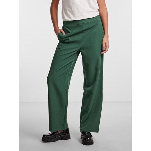 Pieces Spodnie materiałowe Bossy 17140744 Zielony Loose Fit ze sklepu MODIVO w kategorii Spodnie damskie - zdjęcie 181113139