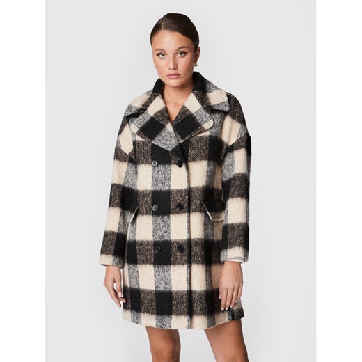 Red Valentino Płaszcz wełniany 1R3CAF056HR Beżowy Regular Fit ze sklepu MODIVO w kategorii Płaszcze damskie - zdjęcie 181115875