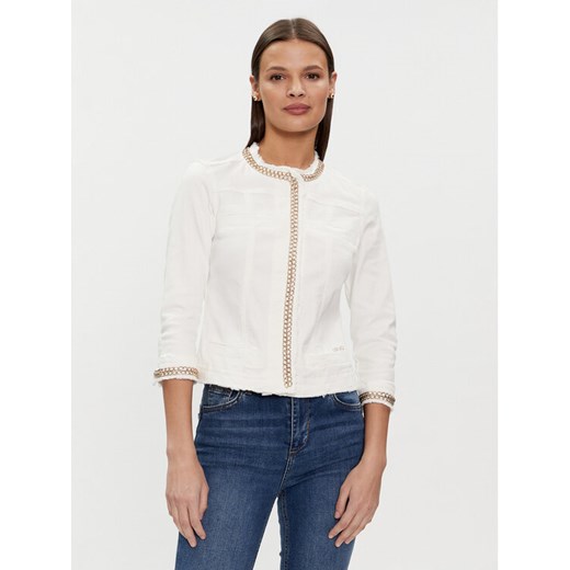 Liu Jo Kurtka jeansowa UXX039 D4128 Biały Regular Fit ze sklepu MODIVO w kategorii Kurtki damskie - zdjęcie 181118596