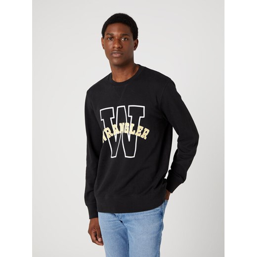 Wrangler Bluza Graphic Crew W6G8I3XV6 112331913 Czarny Regular Fit ze sklepu MODIVO w kategorii Bluzy męskie - zdjęcie 181118618