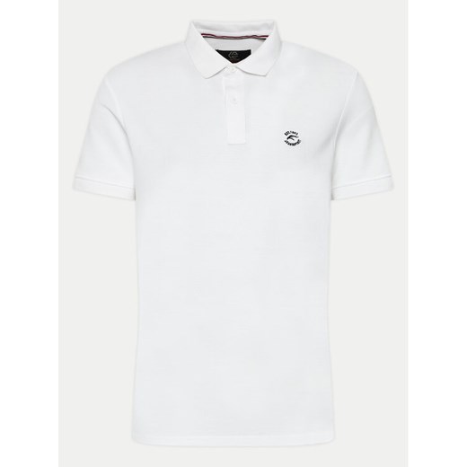INDICODE Polo Wadim 40-913 Biały Slim Fit ze sklepu MODIVO w kategorii T-shirty męskie - zdjęcie 181118639