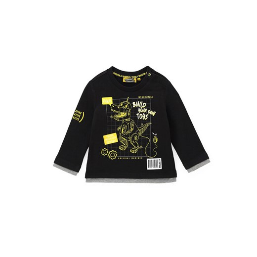 Original Marines Longsleeve DCA0705NM Czarny Regular Fit ze sklepu MODIVO w kategorii T-shirty chłopięce - zdjęcie 181119927