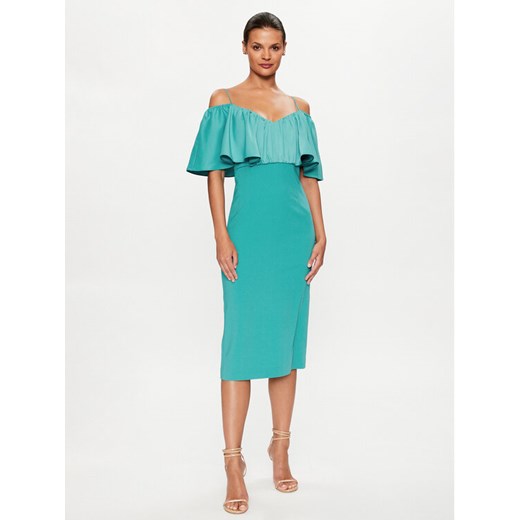 PINKO Sukienka koktajlowa La Carlota 100034 A0GI Turkusowy Regular Fit Pinko 42 MODIVO