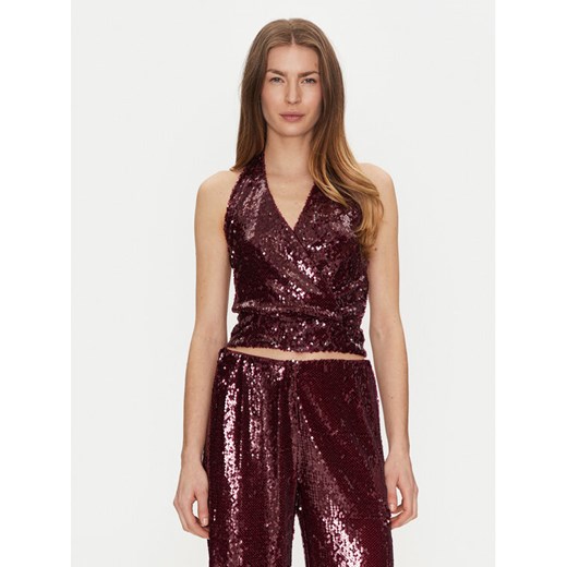 Haveone Top RGE-M035 Bordowy Regular Fit ze sklepu MODIVO w kategorii Bluzki damskie - zdjęcie 181120996