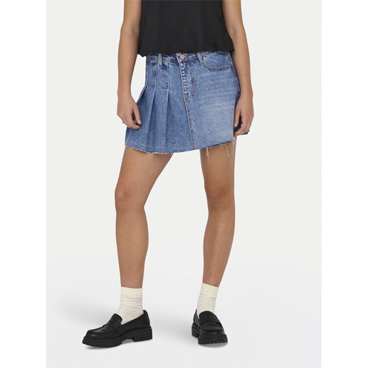 ONLY Spódnica jeansowa Kadie 15345569 Niebieski Regular Fit ze sklepu MODIVO w kategorii Spódnice - zdjęcie 181121539