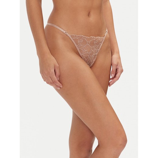 Hunkemöller Stringi Anya 206340 Beżowy ze sklepu MODIVO w kategorii Majtki damskie - zdjęcie 181122019