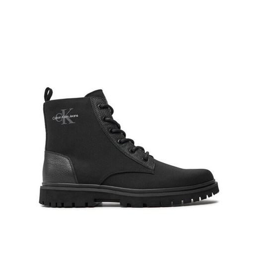 Calvin Klein Jeans Trzewiki Eva Boot Mid Laceup Mix Mtr YM0YM00982 Czarny ze sklepu MODIVO w kategorii Buty zimowe męskie - zdjęcie 181122436