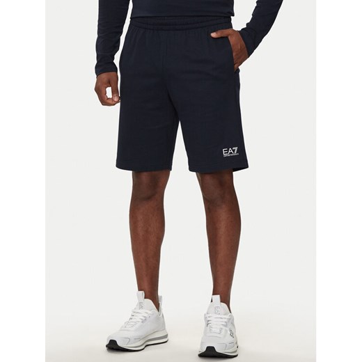 EA7 Emporio Armani Szorty sportowe 8NPS65 PJVRZ 0562 Granatowy Regular Fit ze sklepu MODIVO w kategorii Spodenki męskie - zdjęcie 181123388
