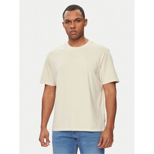 Pepe Jeans T-Shirt Jacko PM508664 Beżowy Regular Fit ze sklepu MODIVO w kategorii T-shirty męskie - zdjęcie 181124779