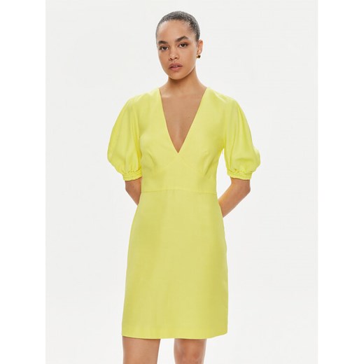 TWINSET Sukienka letnia 241TT2107 Żółty Regular Fit ze sklepu MODIVO w kategorii Sukienki - zdjęcie 181126078