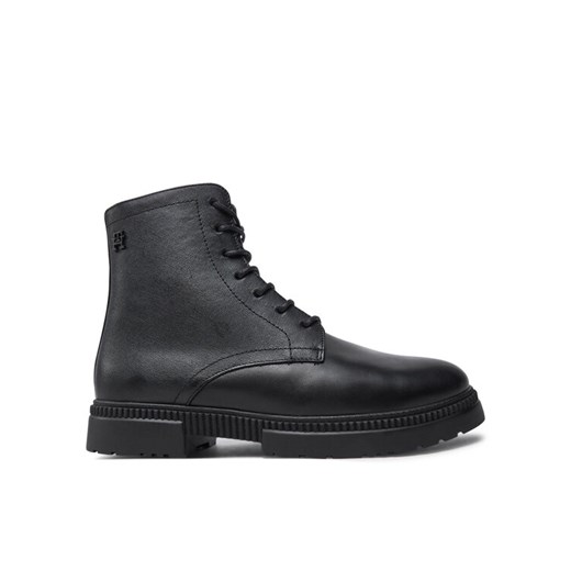 Tommy Hilfiger Kozaki Comfort Tl Texture Lth Boot FM0FM05182 Czarny ze sklepu MODIVO w kategorii Buty zimowe męskie - zdjęcie 181126126