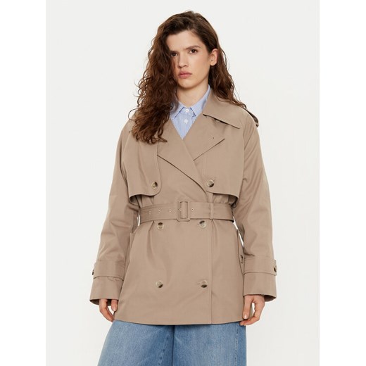 JOOP! Trencz Carrie 10018890 30044820 Beżowy Regular Fit ze sklepu MODIVO w kategorii Płaszcze damskie - zdjęcie 181130649