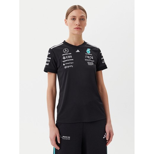 adidas T-Shirt Mercedes - AMG Petronas Formula One Team Driver JW5362 Czarny Regular Fit ze sklepu MODIVO w kategorii Bluzki damskie - zdjęcie 181131119