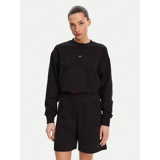 Calvin Klein Jeans Bluza J20J225370 Czarny Regular Fit ze sklepu MODIVO w kategorii Bluzy damskie - zdjęcie 181131626
