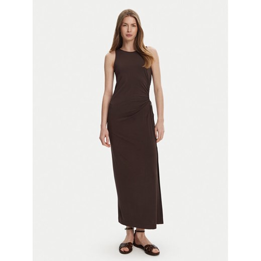 Max Mara Beachwear Sukienka letnia 2516621049650 Brązowy Regular Fit ze sklepu MODIVO w kategorii Sukienki - zdjęcie 181135278