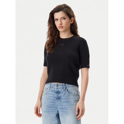 Tommy Jeans Sweter DW0DW20380 Czarny Regular Fit ze sklepu MODIVO w kategorii Swetry damskie - zdjęcie 181135349