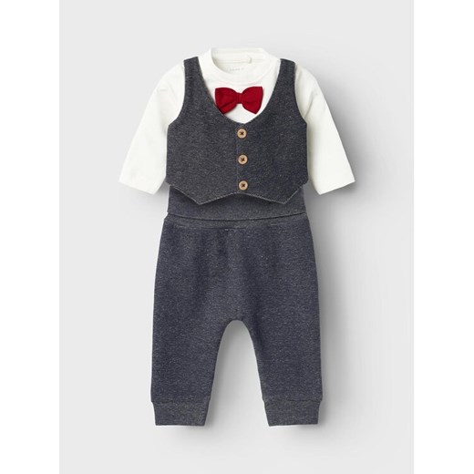 NAME IT Komplet body i spodnie 13223335 Niebieski Regular Fit ze sklepu MODIVO w kategorii Ubranka do chrztu - zdjęcie 181136837