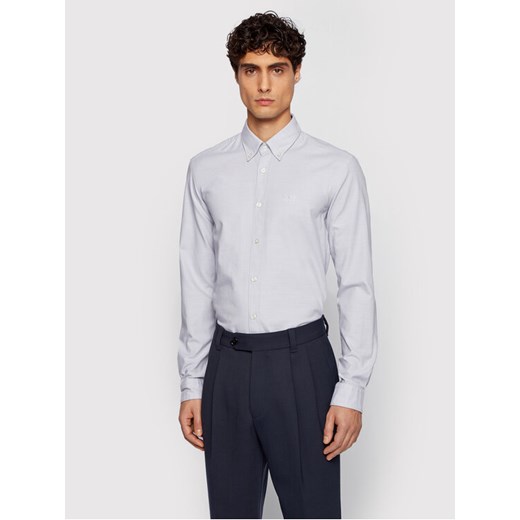 Boss Koszula Rod_53E 50448887 Szary Slim Fit ze sklepu MODIVO w kategorii Koszule męskie - zdjęcie 181137249