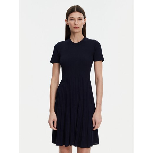 MICHAEL Michael Kors Sukienka dzianinowa MS5830OBFD Granatowy Slim Fit Michael Michael Kors XS MODIVO