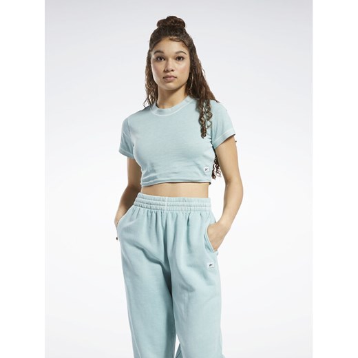 Reebok T-Shirt Classics Natural Dye Cropped Fitted T-Shirt HK4968 Szary ze sklepu MODIVO w kategorii Bluzki damskie - zdjęcie 181138727