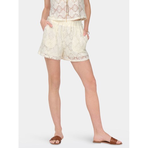 JDY Szorty materiałowe Eva 15351501 Biały Loose Fit ze sklepu MODIVO w kategorii Szorty - zdjęcie 181143635