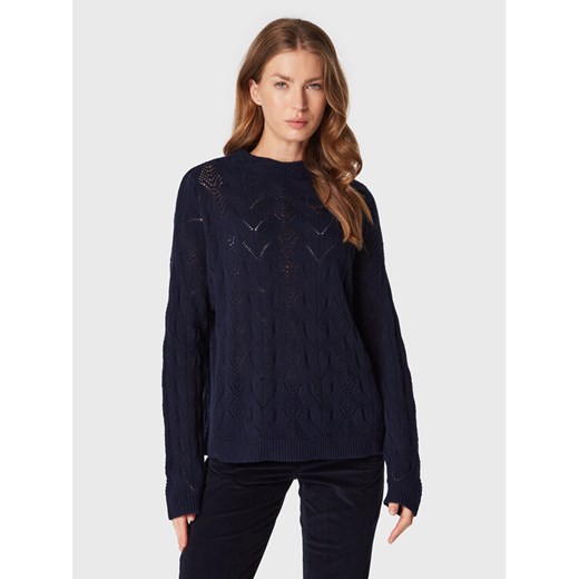United Colors Of Benetton Sweter 1244D2017 Granatowy Relaxed Fit ze sklepu MODIVO w kategorii Swetry damskie - zdjęcie 181144207