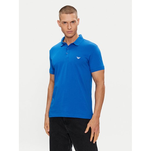 Emporio Armani Underwear Polo 211804 4R482 03233 Niebieski Regular Fit ze sklepu MODIVO w kategorii T-shirty męskie - zdjęcie 181145176