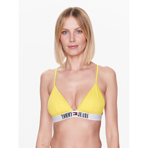 Tommy Jeans Góra od bikini UW0UW04079 Żółty ze sklepu MODIVO w kategorii Stroje kąpielowe - zdjęcie 181146306